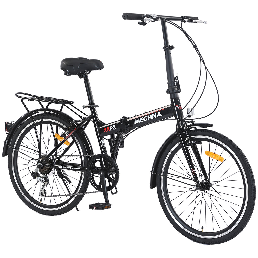 24' Folding City Bike Steel Frame 7 Speed Folding Bike