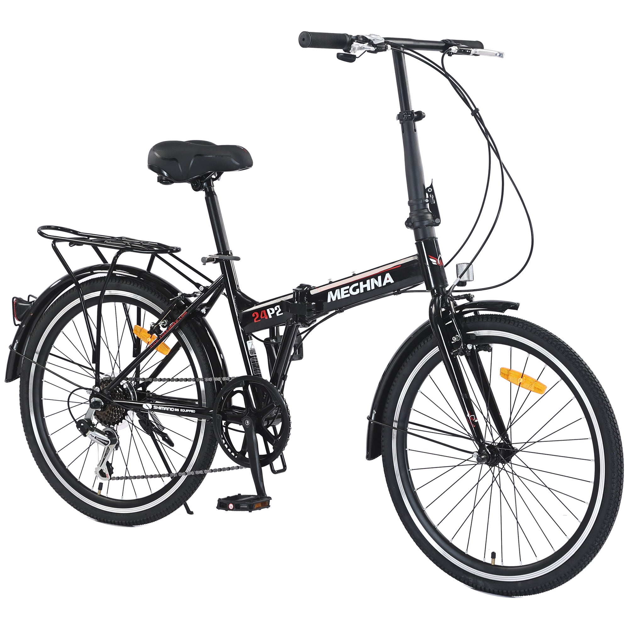 24' Folding City Bike Steel Frame 7 Speed Folding Bike