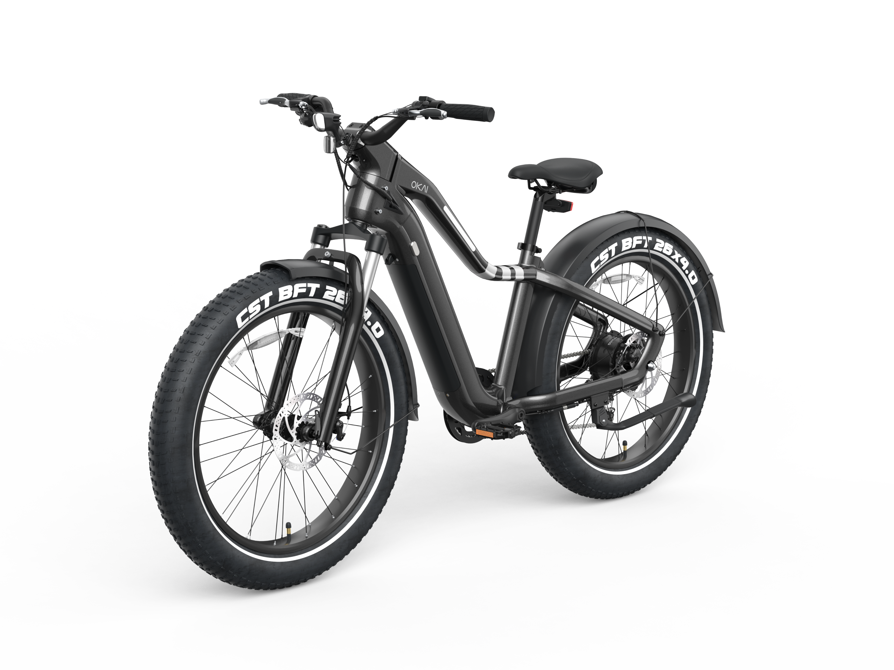 26' Step Over Electric Mountain Bike - Black