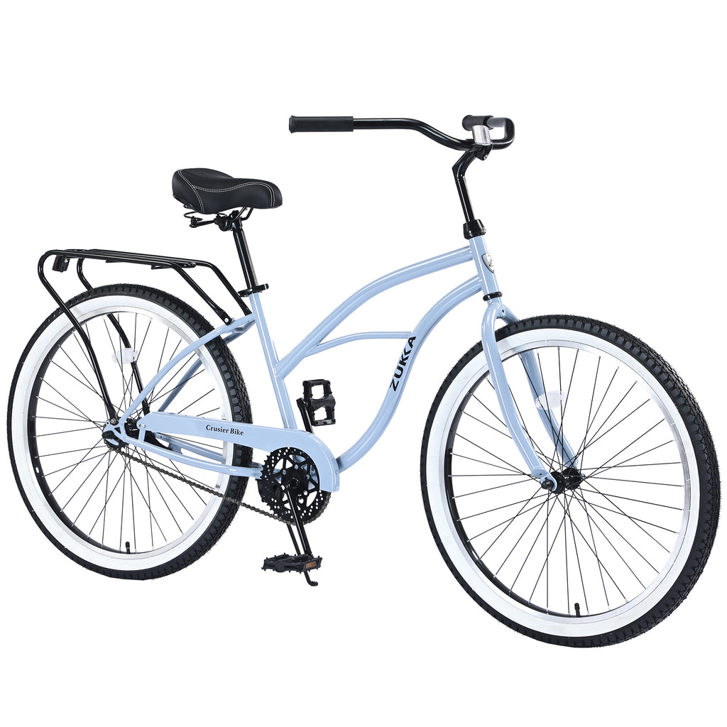 Single Speed Bicycles 26'Inch,Steel Frame, Wide Wheels for Stability, Rear Coaster Brakes,Multiple ColorsWomen's Beach Cruiser Bike