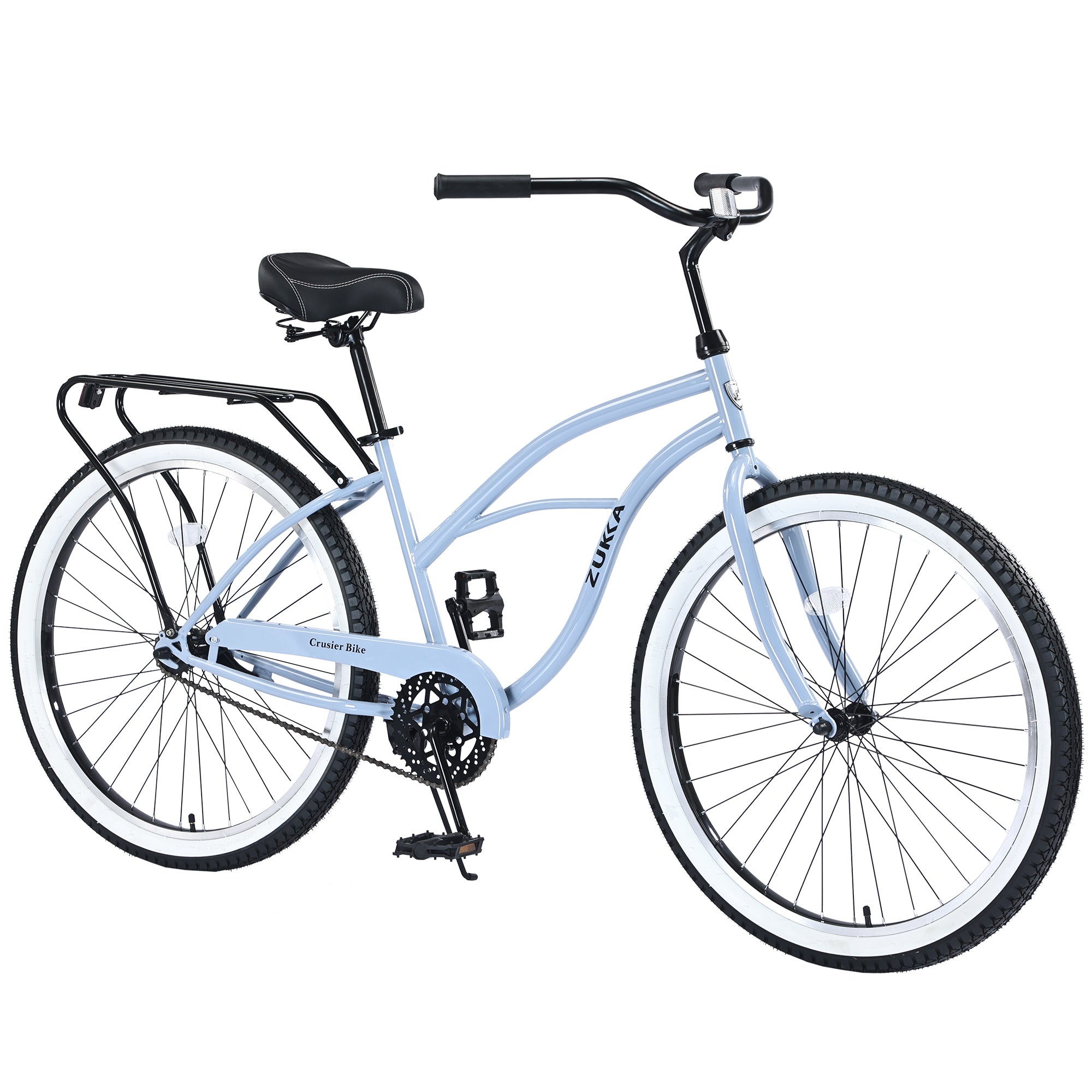 Single Speed Bicycles 26'Inch,Steel Frame, Wide Wheels for Stability, Rear Coaster Brakes,Multiple ColorsWomen's Beach Cruiser Bike