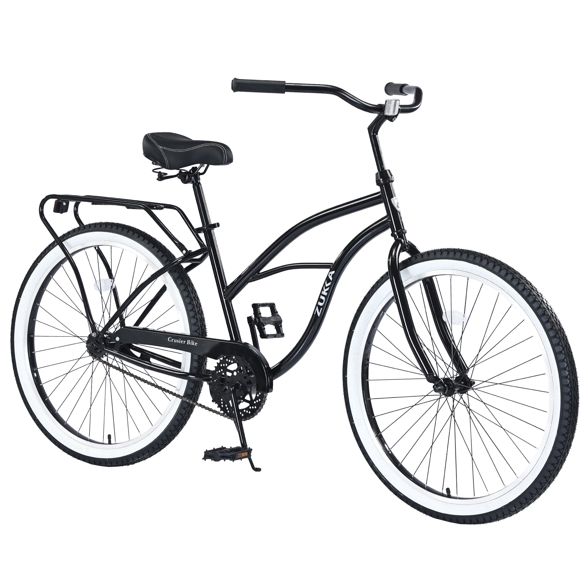 Single Speed Bicycles 26'Inch,Steel Frame, Wide Wheels for Stability, Rear Coaster Brakes,Multiple Colors Men's Beach Cruiser Bike
